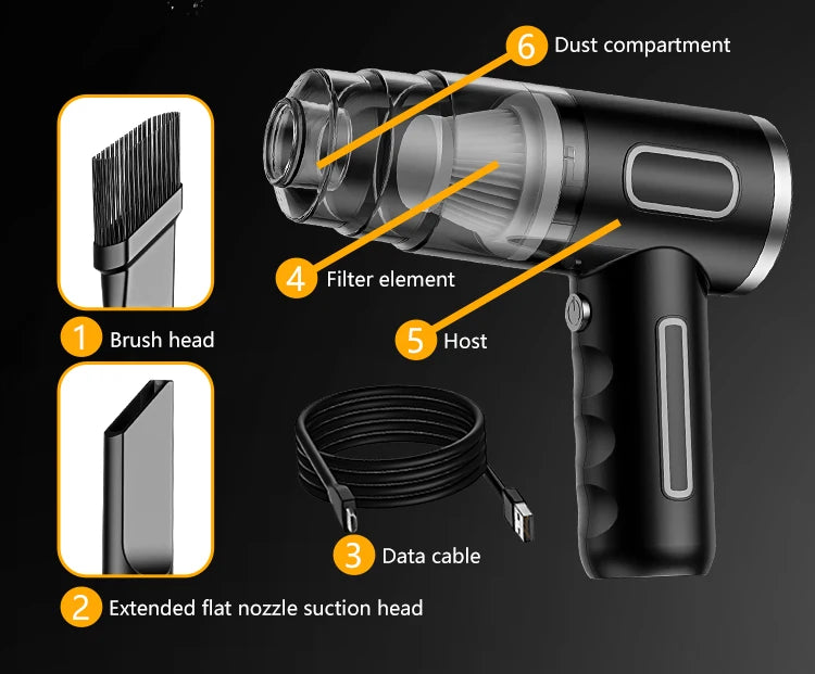 ABS Portable Car Vacuum Cleaner