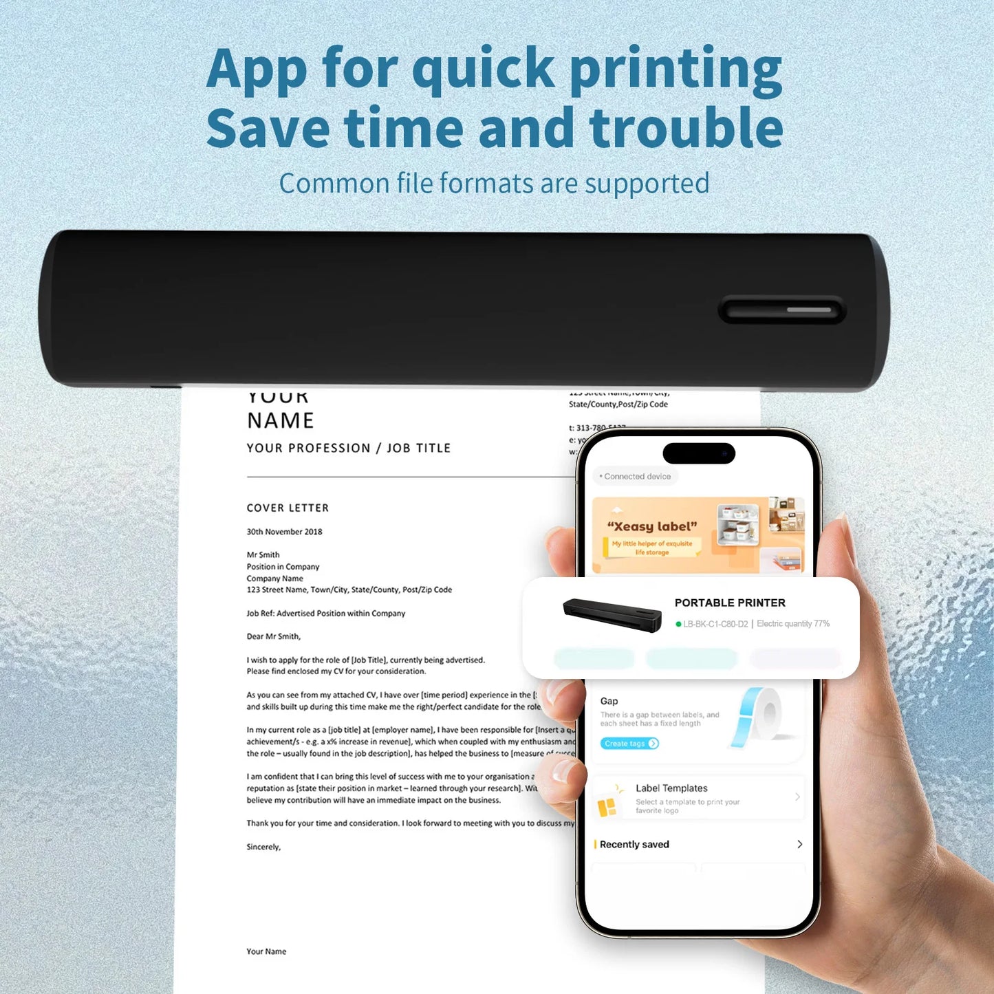 Portable Printer Wireless Inkless