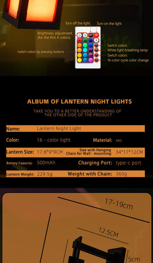 Pixel Style Night Light Portable Lantern