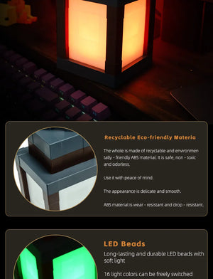 Pixel Style Night Light Portable Lantern