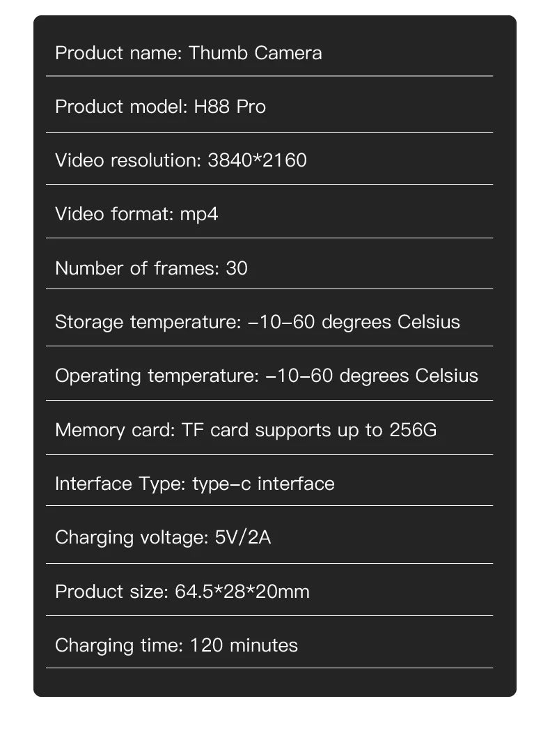 Pocket 4K Mini Camera