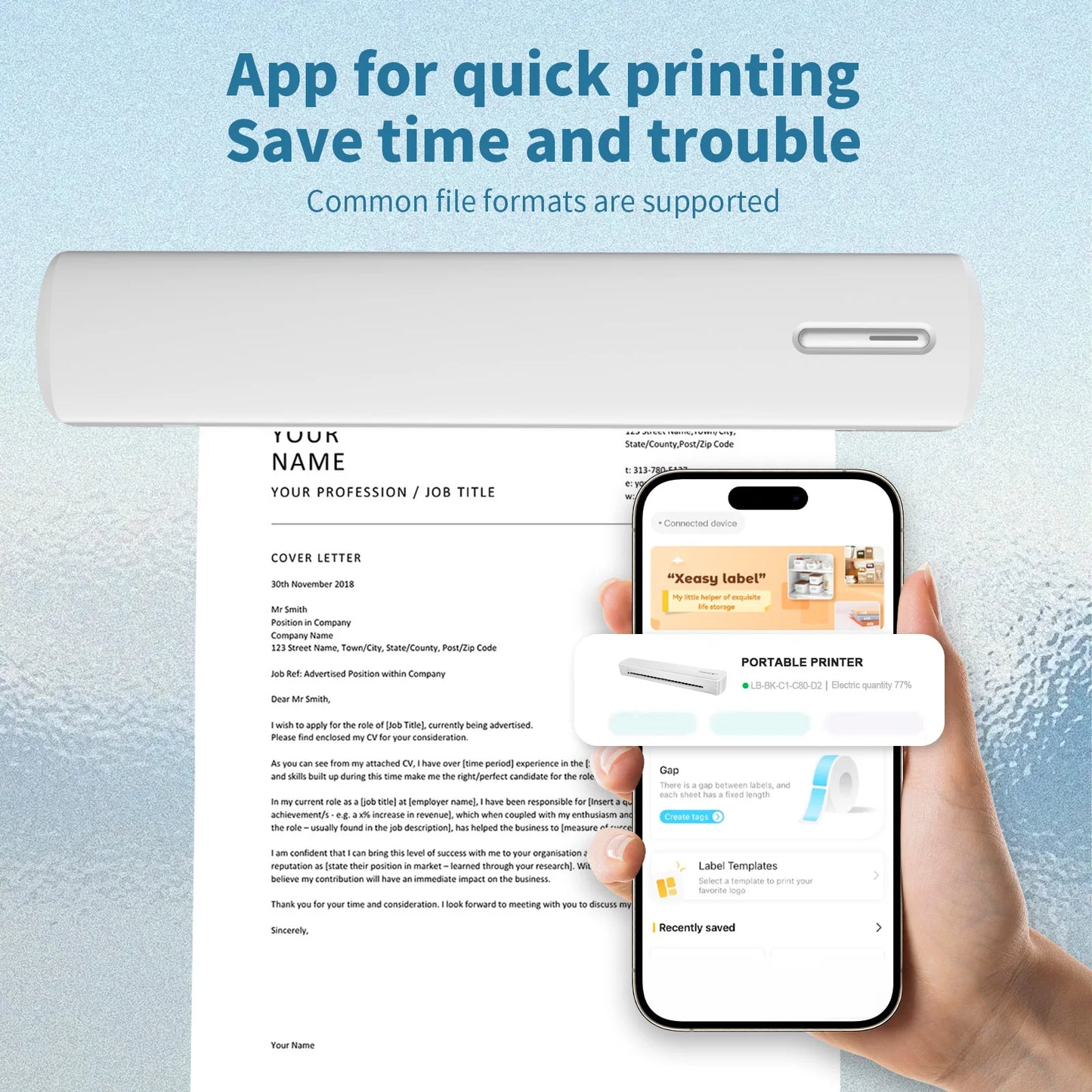 Portable Printer Wireless Inkless